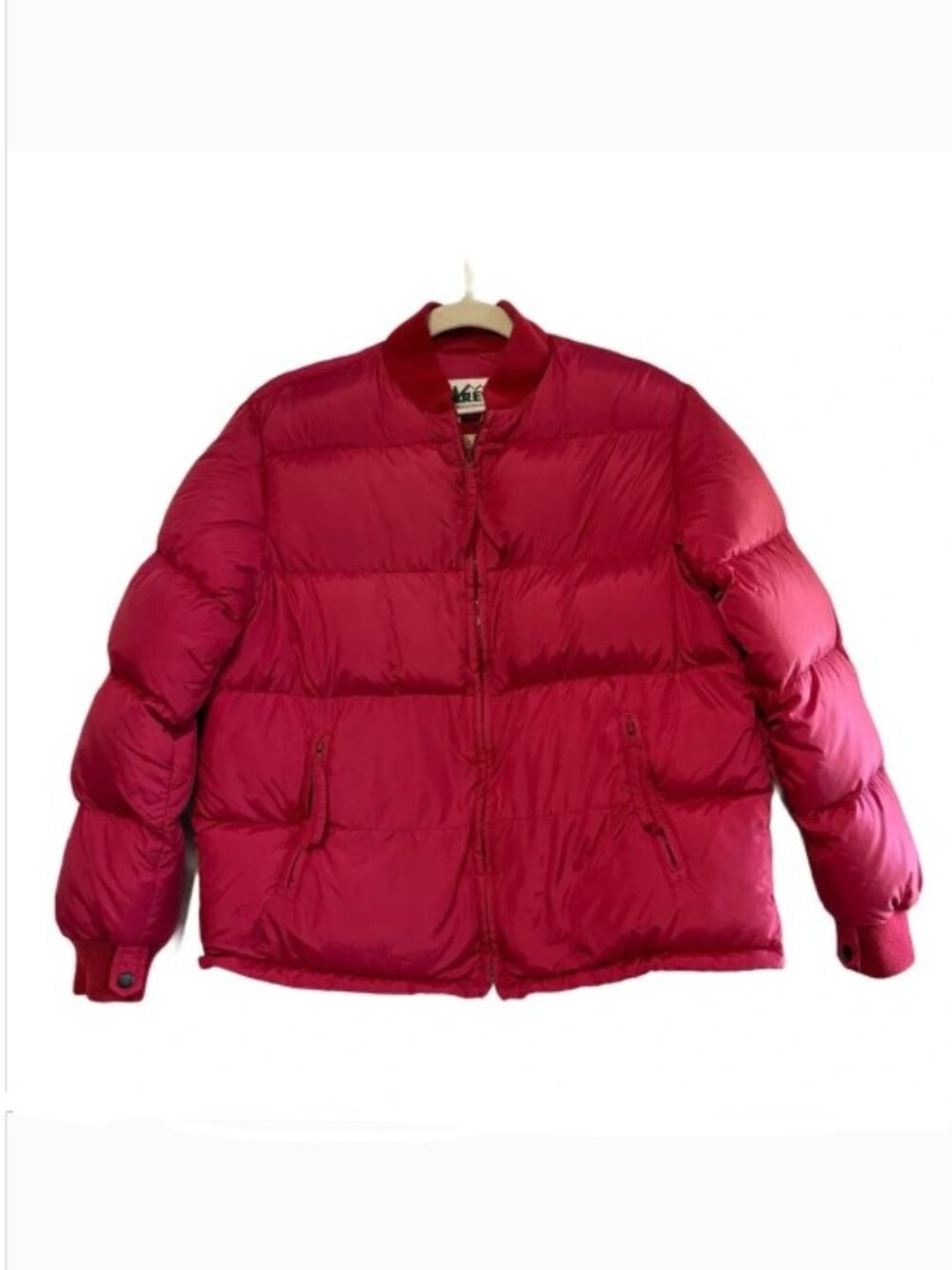 Vintage REI Goose Down Puffer Jacket Red Bomber Women's M Oversized Gorpcore